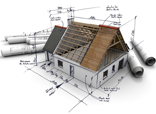 woning op tekening